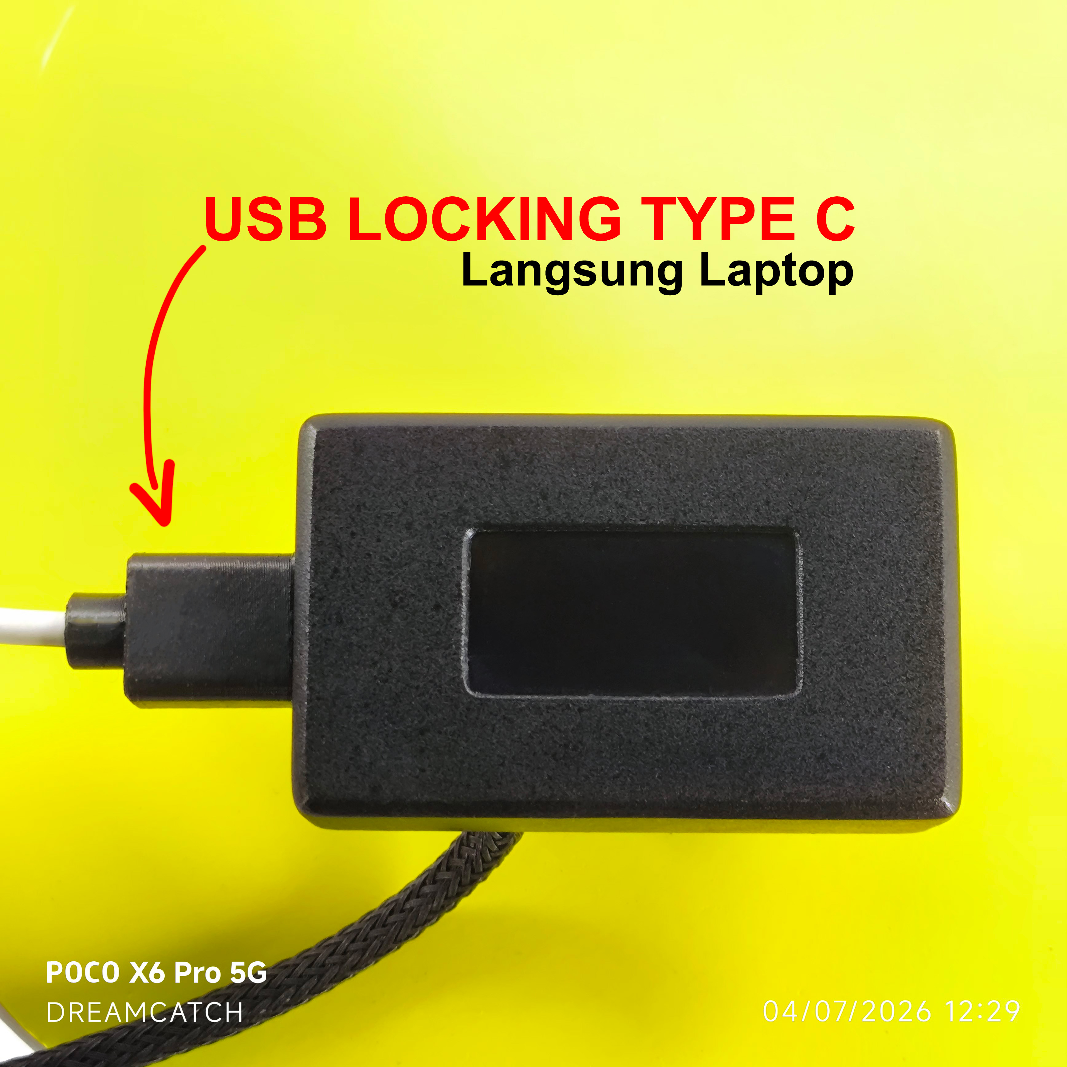 Panel JUKEN dengan USB locking Type C untuk programming langsung ke laptop